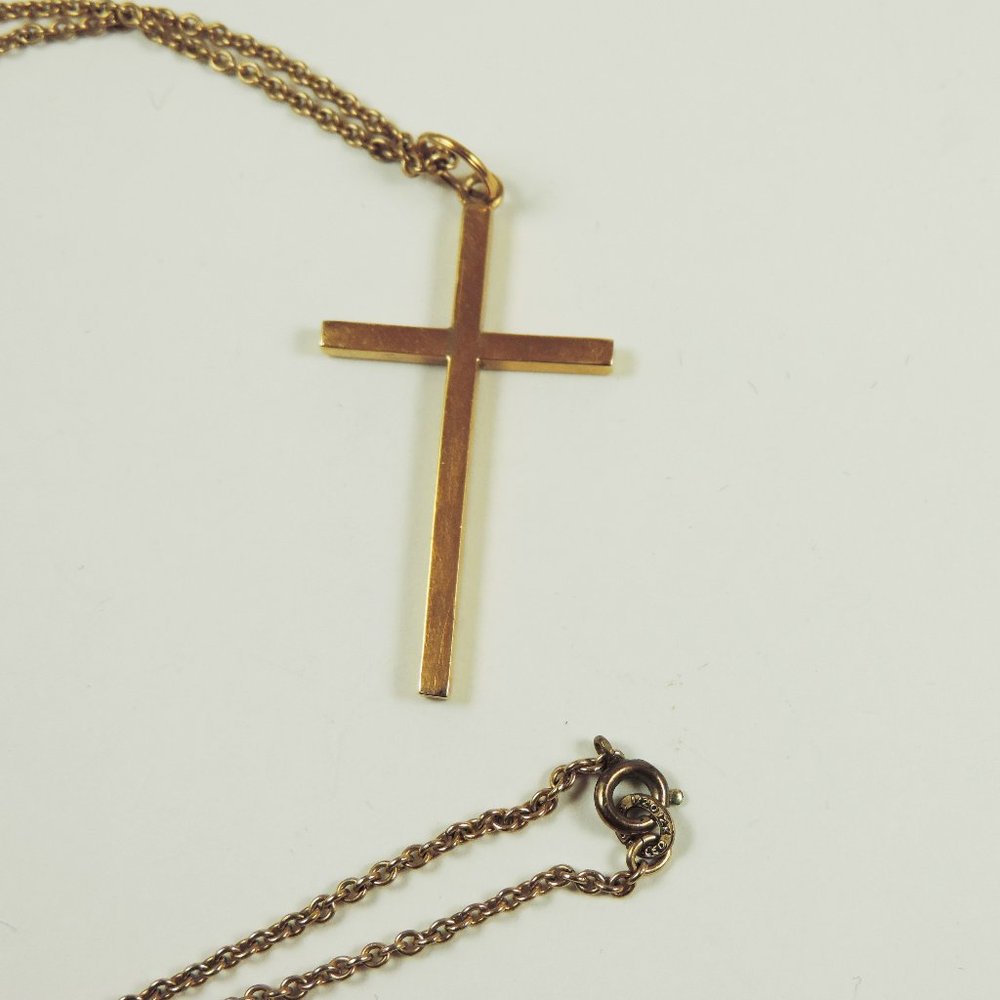 Vintage | 12k Gold Filled Cross Pendant Necklace